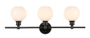 Bathroom Fixtures Three Lights by Elegant Lighting ( 173 | LD2319BK Collier ) 