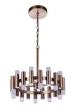 Mini Chandeliers Glass Shade by Craftmade ( 46 | 57520-SB-LED Simple Lux ) 