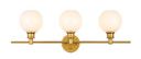 Bathroom Fixtures Three Lights by Elegant Lighting ( 173 | LD2319BR Collier ) 