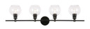 Bathroom Fixtures Four Lights by Elegant Lighting ( 173 | LD2322BK Collier ) 