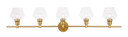 Bathroom Fixtures Five+Lights by Elegant Lighting ( 173 | LD2324BR Gene ) 