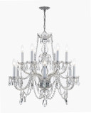 Mid. Chandeliers Candle by Crystorama ( 60 | 1135-CH-CL-MWP Traditional Crystal ) 