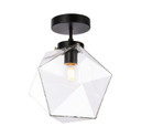Semi-Flush Mts. Glass Down by Elegant Lighting ( 173 | LD2346BK Lawrence ) 