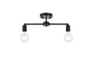 Semi-Flush Mts. Exposed Lamps by Elegant Lighting ( 173 | LD2348BK Zane ) 