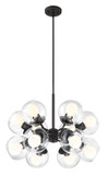 Mid. Chandeliers Glass Up by Designers Fountain ( 43 | 912812-SB Meridian ) 