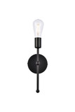 Sconces Single Candle by Elegant Lighting ( 173 | LD2356BK Keely ) 