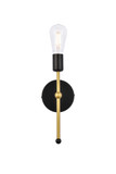 Sconces Single Candle by Elegant Lighting ( 173 | LD2356BKR Keely ) 