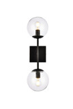Sconces Double Glass by Elegant Lighting ( 173 | LD2357BK Neri ) 