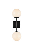 Sconces Double Glass by Elegant Lighting ( 173 | LD2358BK Neri ) 