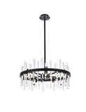 Mid. Chandeliers Drum Shade by Elegant Lighting ( 173 | 2200D25BK Serena ) 
