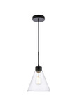 Pendants Glass Down by Elegant Lighting ( 173 | LD2501BK Mera ) 