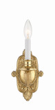 Sconces Single Candle by Crystorama ( 60 | 641-PB Cast Brass Wall Mount ) 