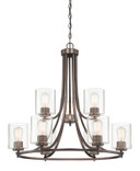 Mid. Chandeliers Glass Up by Designers Fountain ( 43 | 93089-SCB Liam ) 