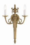 Sconces Double Candle by Crystorama ( 60 | 662-MB Cast Brass Wall Mount ) 