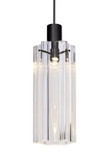Mini Pendants Glass Down by Besa ( 74 | X-ICE7CL-BK Besa Ice 7 Pendant ) 