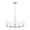 Mid. Chandeliers Glass Up by Designers Fountain ( 43 | D236M-5CH-BN Cedar Lane ) 