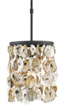 Mini Pendants Glass Down by Currey and Company ( 142 | 9250 Oyster Shell Collection ) 