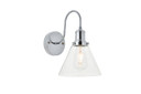Sconces Single Glass by Elegant Lighting ( 173 | LD4017W7C Histoire ) 