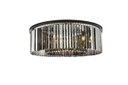 Flush Mounts Drum Shade by Elegant Lighting ( 173 | 1238F43MB-SS/RC Sydney ) 