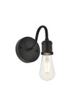 Sconces Single Candle by Elegant Lighting ( 173 | LD4028W5BK Serif ) 