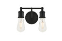 Bathroom Fixtures Two Lights by Elegant Lighting ( 173 | LD4028W9BK Serif ) 
