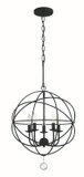 Mini Chandeliers Sphere by Crystorama ( 60 | 9224-BK Solaris ) 