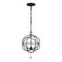 Mini Chandeliers Sphere by Crystorama ( 60 | 9225-BK Solaris ) 
