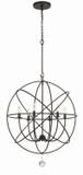Mid. Chandeliers Sphere by Crystorama ( 60 | 9228-EB Solaris ) 