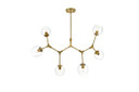 Linear/Island 4 Light + by Elegant Lighting ( 173 | 1712G49BR Cavoli ) 