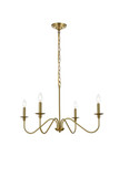 Mid. Chandeliers Candle by Elegant Lighting ( 173 | LD5006D30SG Rohan ) 