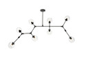 Linear/Island 4 Light + by Elegant Lighting ( 173 | 1712G74BK Cavoli ) 