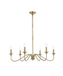 Mid. Chandeliers Candle by Elegant Lighting ( 173 | LD5006D36SG Rohan ) 
