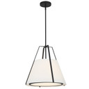 Pendants Fabric Shade by Crystorama ( 60 | FUL-904-BK Fulton ) 