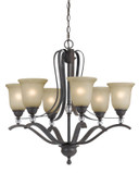 Mid. Chandeliers Glass Up by Cal Lighting ( 225 | FX-3530/6 Riverton ) 