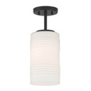 Semi-Flush Mts. Glass Down by Designers Fountain ( 43 | D257M-SF-MB Leavenworth ) 