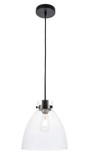 Pendants Glass Down by Elegant Lighting ( 173 | LD5029D11BK Frey ) 
