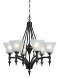 Mid. Chandeliers Glass Up by Cal Lighting ( 225 | FX-3541/6 ROCKWOOD ) 