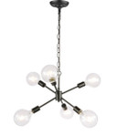 Pendants Starburst by Elegant Lighting ( 173 | LD5033D16BK Nolan ) 
