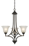 Mini Chandeliers Glass Shade by Cal Lighting ( 225 | FX-3551/3 METAL ) 