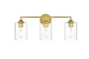 Bathroom Fixtures Three Lights by Elegant Lighting ( 173 | LD7315W23BRA Mayson ) 