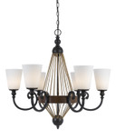 Mid. Chandeliers Glass Up by Cal Lighting ( 225 | FX-3563/6 MONTICELLO ) 