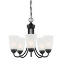 Mid. Chandeliers Glass Up by Designers Fountain ( 43 | D267M-5CH-MB Malone ) 