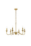 Mid. Chandeliers Candle by Elegant Lighting ( 173 | LD5056D30BR Rohan ) 