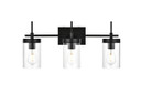 Bathroom Fixtures Three Lights by Elegant Lighting ( 173 | LD7319W24BLK Benny ) 