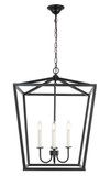 Foyer/Hall Lanterns Open Frame by Elegant Lighting ( 173 | LD6008D20BK Maddox ) 
