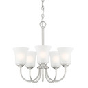 Mid. Chandeliers Glass Up by Designers Fountain ( 43 | D278M-5CH-BN Bronson ) 