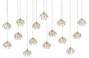 Linear/Island 4 Light + by Currey and Company ( 142 | 9000-0671 Crystal Bud Collection ) 
