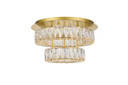 Flush Mounts Glass Down by Elegant Lighting ( 173 | 3503F18L2G Monroe ) 