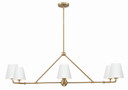 Linear/Island 4 Light + by Crystorama ( 60 | XAV-B9306-VG-WH Xavier ) 