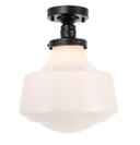 Flush Mounts Glass Down by Elegant Lighting ( 173 | LD6243BK Lyle ) 